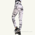 pantaloni da yoga fitness all&#39;aperto senza cuciture con fianchi attillati tie-dye